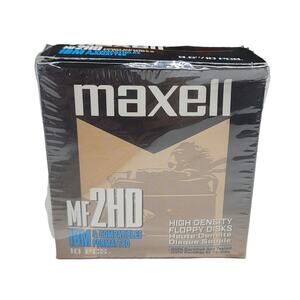 MAXELL MF 2HD High Density Computer Floppy Disks 10 Pack - Missing 1 - Total 9